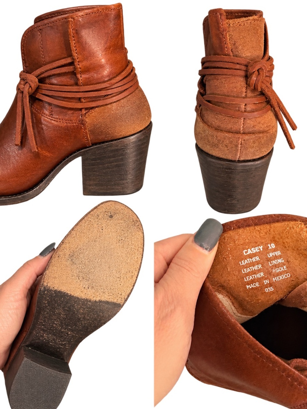 Freebird by Steven Casey Leather Ankle Boots in Chestnut